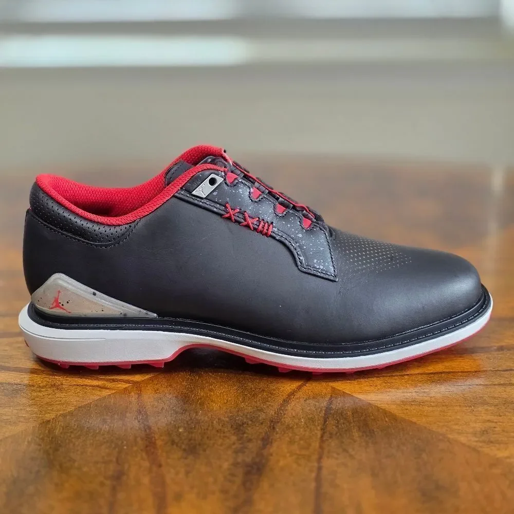 Nike Jordan ADG 5 Wide Low Bred Golf Shoes Men's 8 Black Red Grey New FQ7874-001